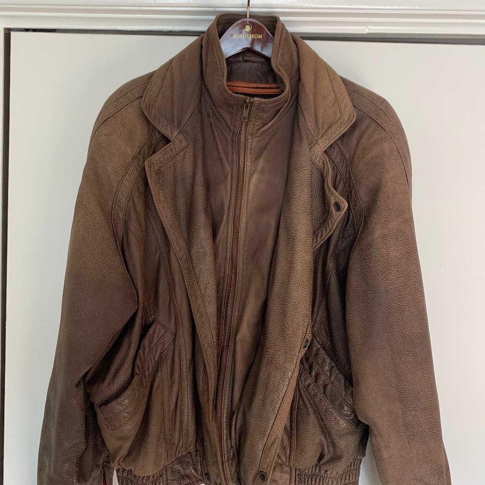 Georgetown Leather Bomber Jacket - image 3